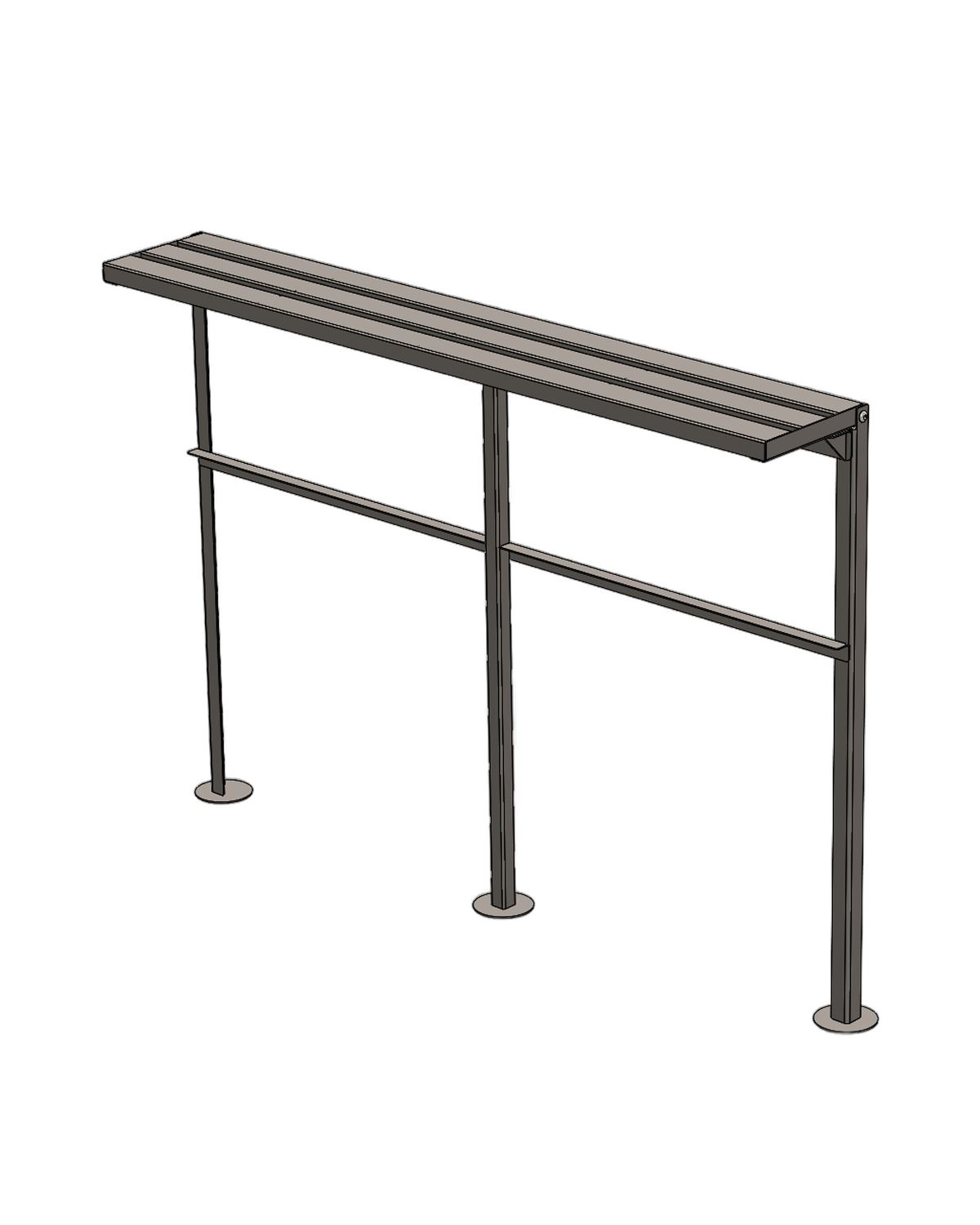 Banco de cementerio PREMIUM 140 cm — acero inoxidable