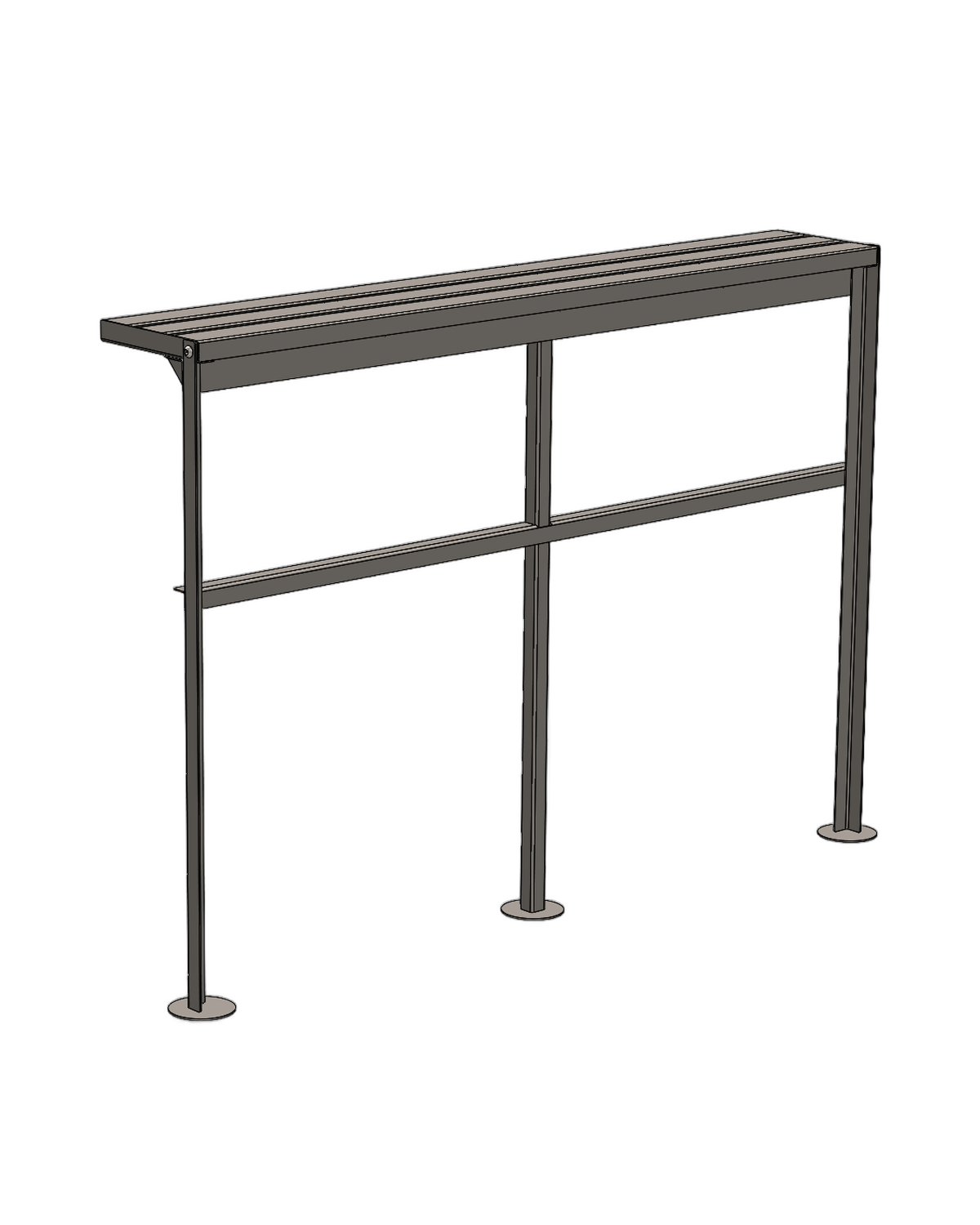 Banco de cementerio PREMIUM 140 cm — acero inoxidable