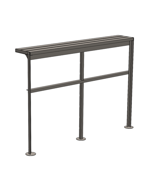 Panchina cimiteriale PREMIUM 140 cm — acciaio inossidabile