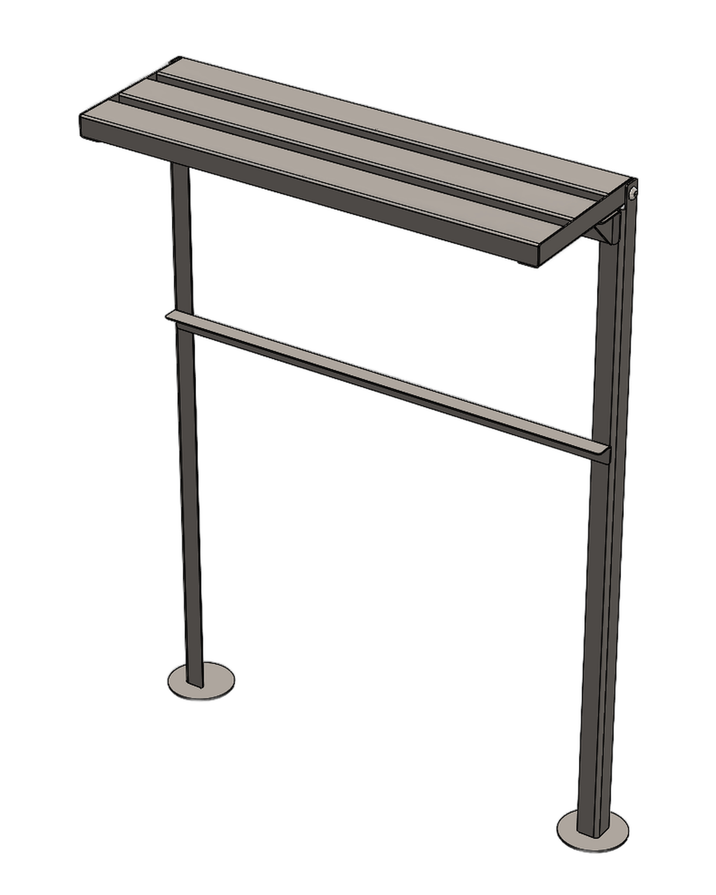 Banc de cimetière STANDARD 70 cm — acier inoxydable